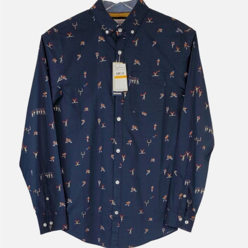 Navy Shirt with Football print